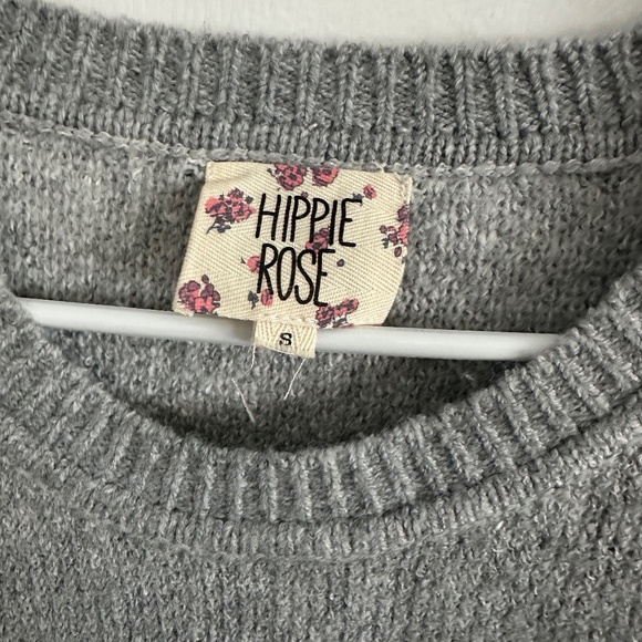 Hippie Rose Gray Star crew neck sweater Women's small(003) - Picture 2 of 5